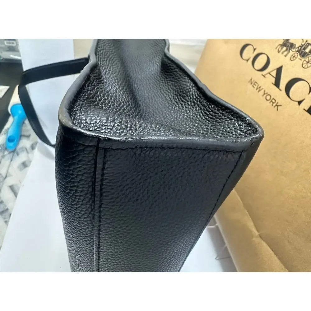 Coach NYC Apple Signature Canvas Tote Crossbody  Leather Detachable Strap